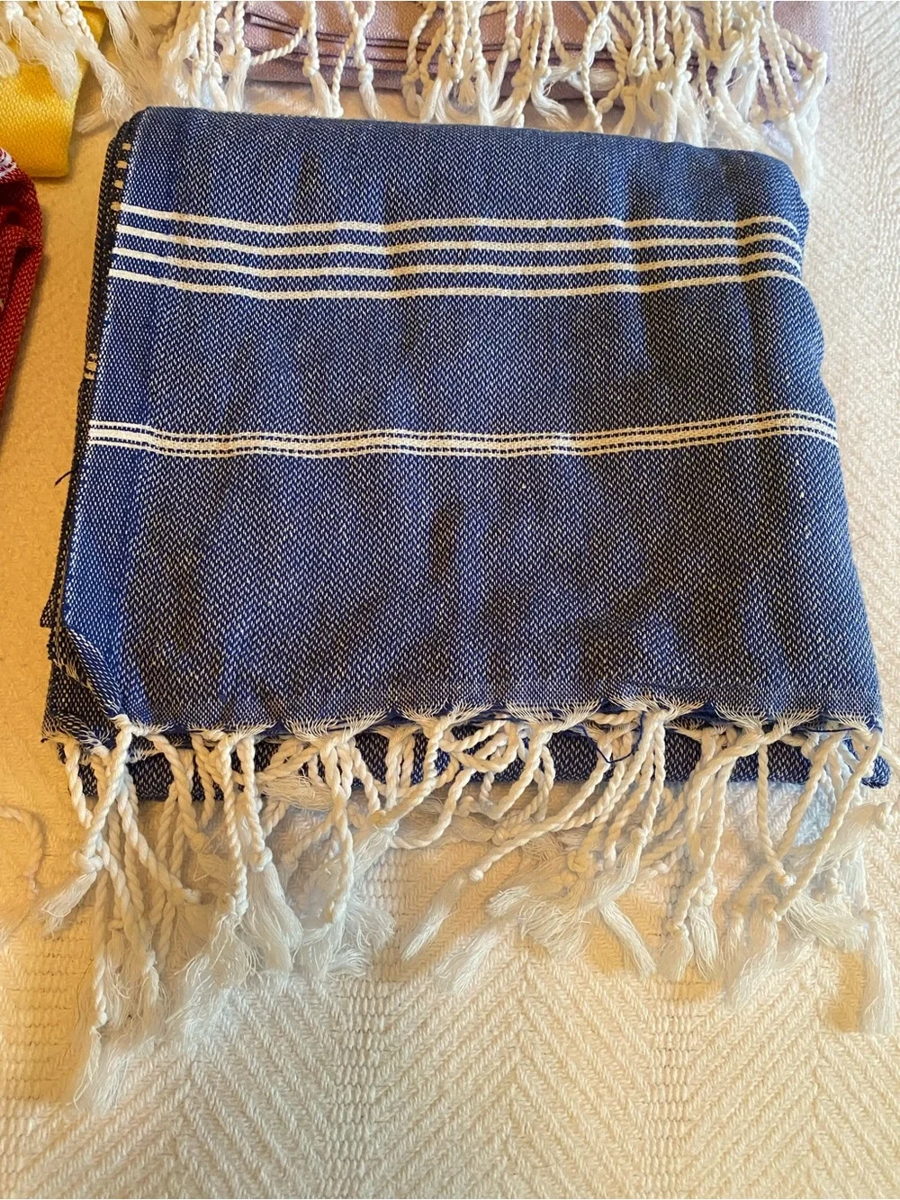 5 Beach Fouta Fringe Towel Turkish Peshtemal Towel Set 36” X 68” -B12